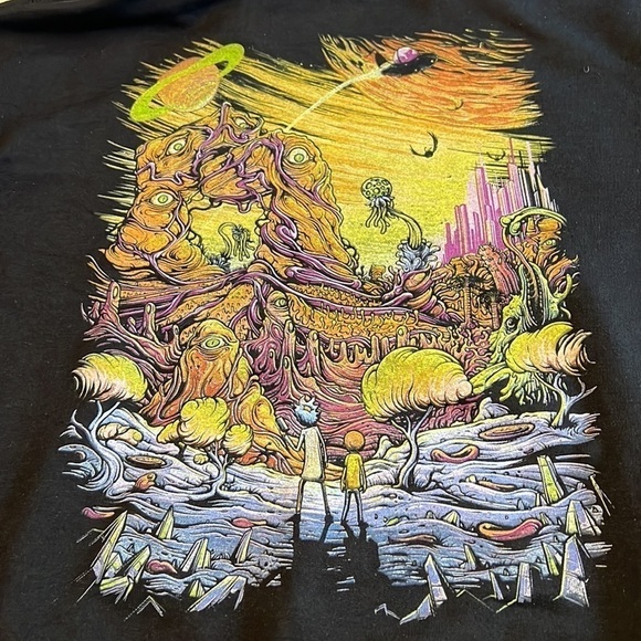 Rick and Morty Adult Swim Pull Over Hoodie Front Tunnel Pocket Size Small New - Picture 7 of 7
